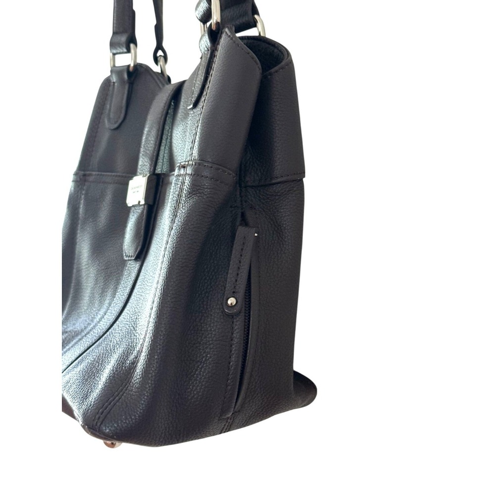 Tigananello Brown Pebbled Leather Handbag Purse Tote - Picture 3 of 10